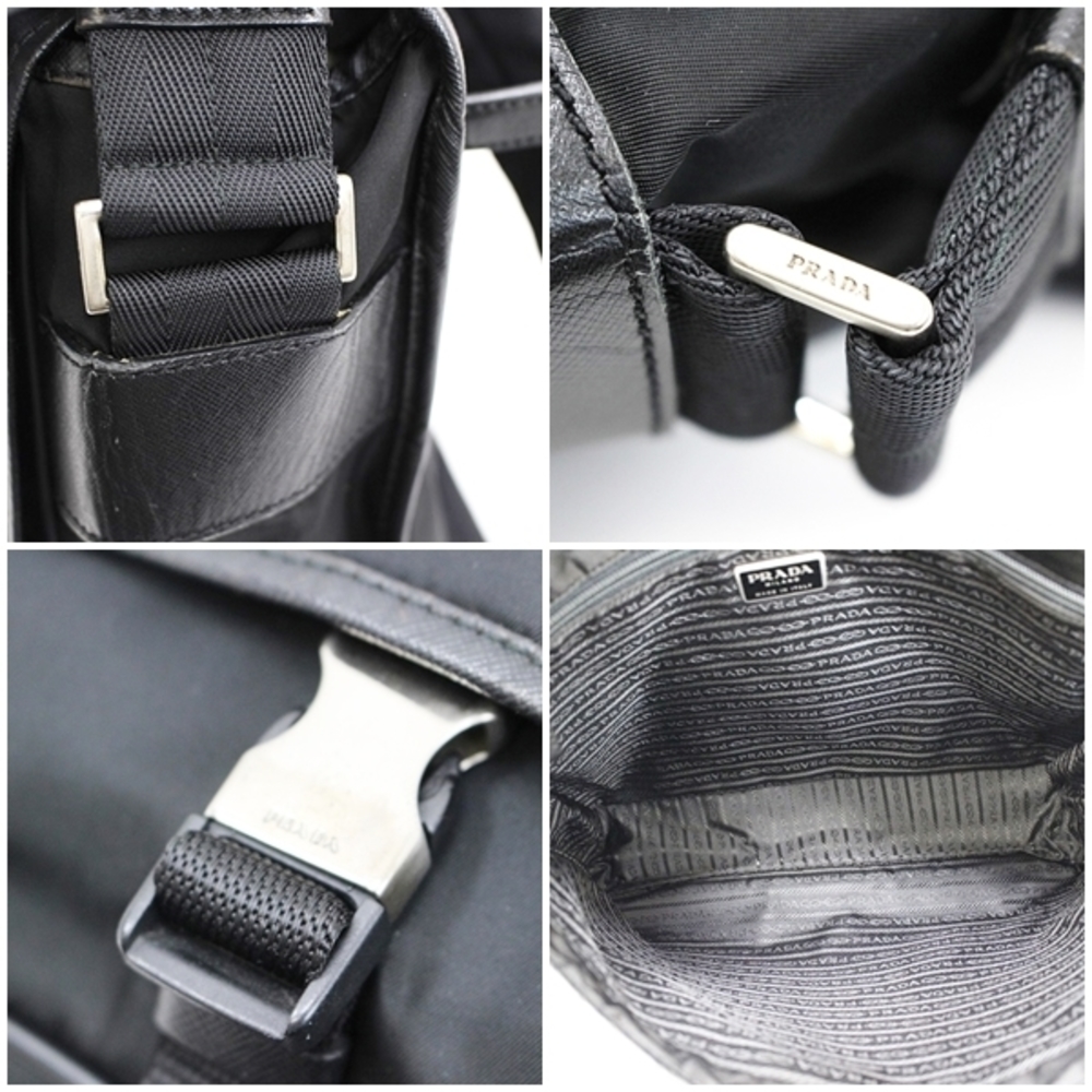 Prada Shoulder Messenger Triangular Plate Black - image 4